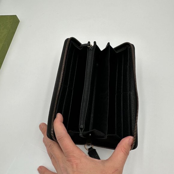 π₯GUCCI ANIMALIER LEATHER ZIP AROUND WALLET  π₯FULL INCLUSIONπ₯ - Picture 8 of 14